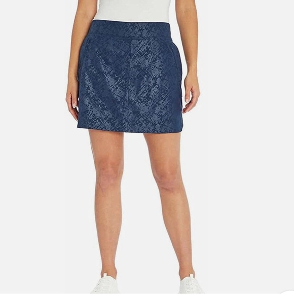 Orvis Women's Textured Navy Mini Skirt - Picture 1 of 12